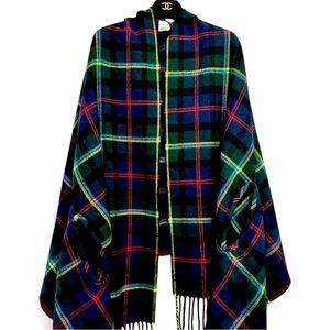 SALE 🎄🎄🎄🎄J Crew Plaid Poncho/Shawl/Scarf with Arm Holes